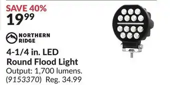Princess Auto 4-1/4 in. LED Round Flood Light offer