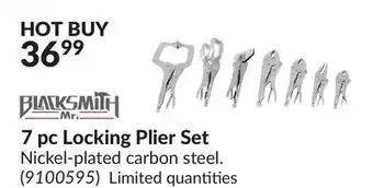 Princess Auto 7 pc Locking Plier Set offer