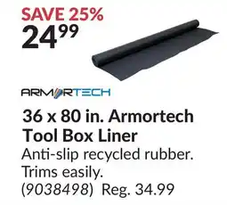 Princess Auto 36 x 80 in. Armortech Tool Box Liner offer