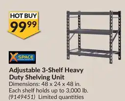 Princess Auto Adjustable 3-Shelf Heavy Duty Shelving Unit offer