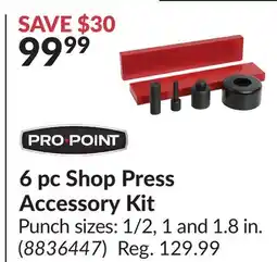 Princess Auto 6 pc Shop Press Accessory Kit offer