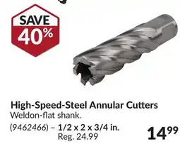 Princess Auto % High-Speed-Steel Annular Cutters offer