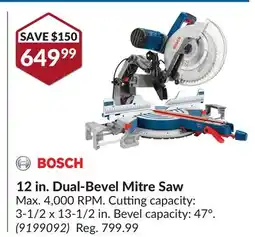 Princess Auto 12 in. Dual-Bevel Mitre Saw offer