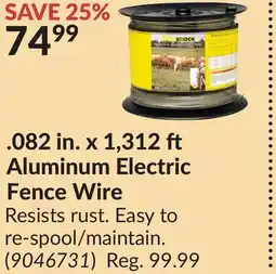 Princess Auto 082 in. x 1,312 ft Aluminum Electric Fence Wire offer
