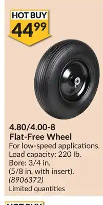Princess Auto 4.80/4.00-8 Flat-Free Wheel offer