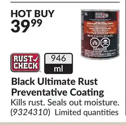 Princess Auto Black Ultimate Rust Preventative Coating offer