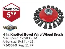Princess Auto 4 in. Knotted Bevel Wire Wheel Brush offer