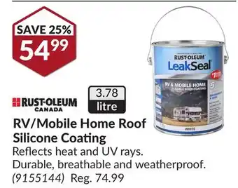 Princess Auto RV/Mobile Home Roof Silicone Coating offer