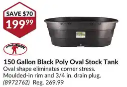 Princess Auto 150 Gallon Black Poly Oval Stock Tank offer