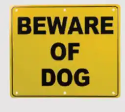Princess Auto Beware of Dog Aluminum Signs offer