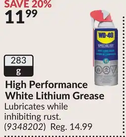 Princess Auto High Performance White Lithium Grease offer