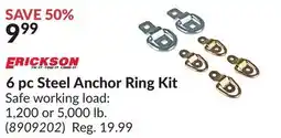 Princess Auto 6 pc Steel Anchor Ring Kit offer