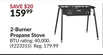 Princess Auto 2-Burner Propane Stove offer