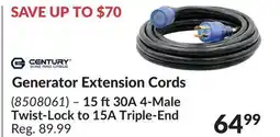 Princess Auto Generator Extension Cords offer