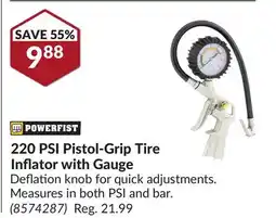 Princess Auto 220 PSI Pistol-Grip Tire Inflator with Gauge offer