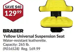 Princess Auto Yellow Universal Suspension Seat offer