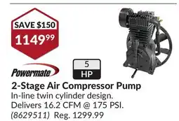 Princess Auto 2-Stage Air Compressor Pump offer