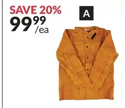 Princess Auto Golden Brown Leather Welding Jackets offer