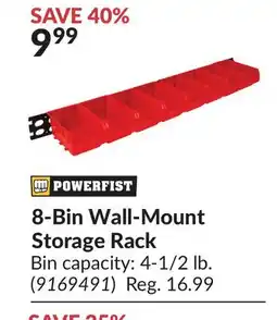 Princess Auto 8-Bin Wall-Mount Storage Rack offer
