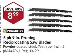 Princess Auto 5 pk 9 in. Pruning Reciprocating Saw Blades offer