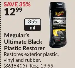 Princess Auto Meguiar's Ultimate Black Plastic Restorer offer