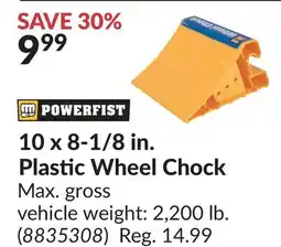 Princess Auto 10 x 8-1/8 in. Plastic Wheel Chock offer