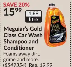 Princess Auto Gold Class Car Wash Shampoo and Conditioner offer