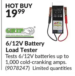 Princess Auto 6/12V Battery Load Tester offer