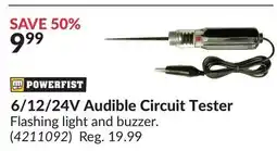 Princess Auto 6/12/24V Audible Circuit Tester offer