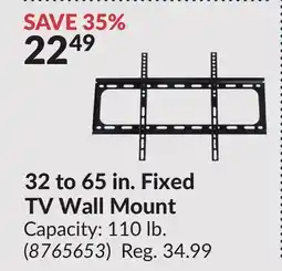 Princess Auto 32 to 65 in. Fixed TV Wall Mount offer