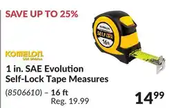 Princess Auto 1 in. SAE Evolution Self-Lock Tape Measures -16 ft offer