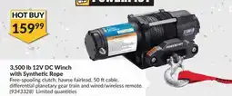 Princess Auto 3,500 lb 12V DC Winch with Synthetic Rope offer
