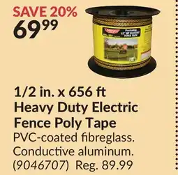 Princess Auto 1/2 in. x 656 Heavy Duty Electric Fence Poly Tape offer