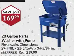 Princess Auto 20 Gallon Parts Washer with Pump offer