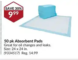 Princess Auto 50 pk Absorbent Pads offer