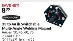 Princess Auto 33 to 44 lb Switchable Multi-Angle Welding Magnet offer