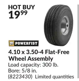 Princess Auto 4.10 x 3.50-4 Flat-Free Wheel Assembly offer
