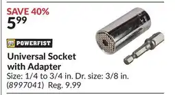 Princess Auto Universal Socket with Adapter offer