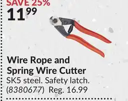 Princess Auto Wire Rope and Spring Wire Cutter offer