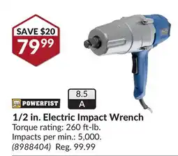Princess Auto 1/2 in. Electric Impact Wrench offer