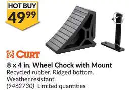 Princess Auto 8 x 4 in. Wheel Chock with Mount offer