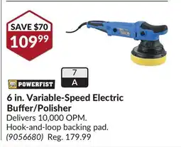 Princess Auto 6 in. Variable-Speed Electric Buffer/Polisher offer