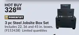 Princess Auto 3 pc Steel Jobsite Box Set offer