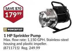 Princess Auto 1 HP Sprinkler Pump offer