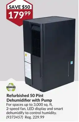 Princess Auto Refurbished 50 Pint Dehumidifier with Pump offer
