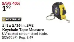 Princess Auto 5 ftx 5/16 in. SAE Keychain Tape Measure offer