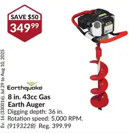 Princess Auto 8 in. 43cc Gas Earth Auger offer