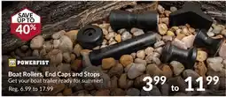 Princess Auto Boat Rollers, End Caps and Stops offer