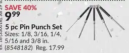 Princess Auto 5 pc Pin Punch Set offer