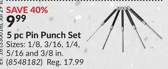 Princess Auto 5 pc Pin Punch Set offer